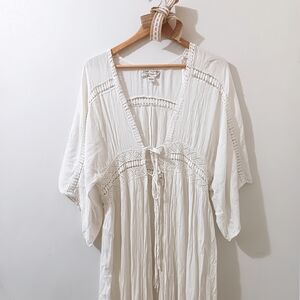 Bog | Band of Gypsies White Tie Front Duster Kimono